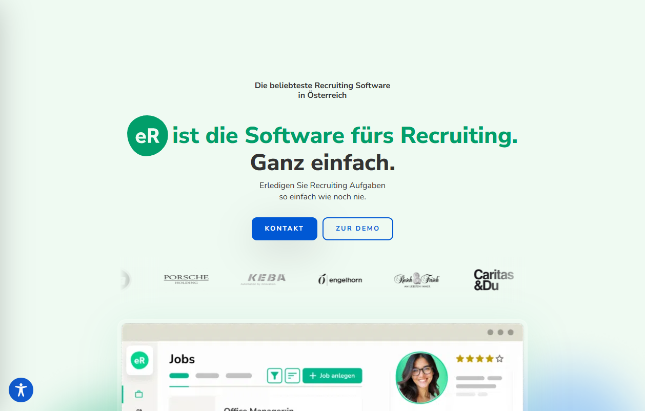 eRecruiter homepage