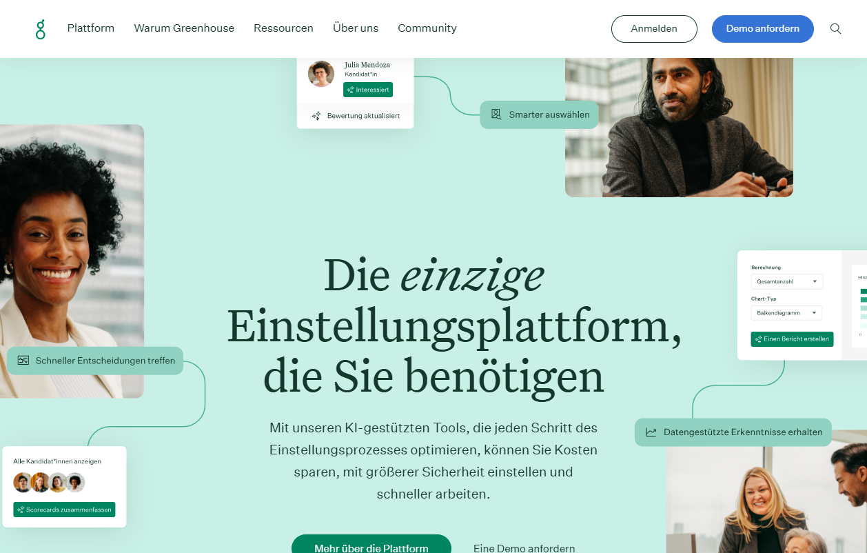 Greenhouse homepage