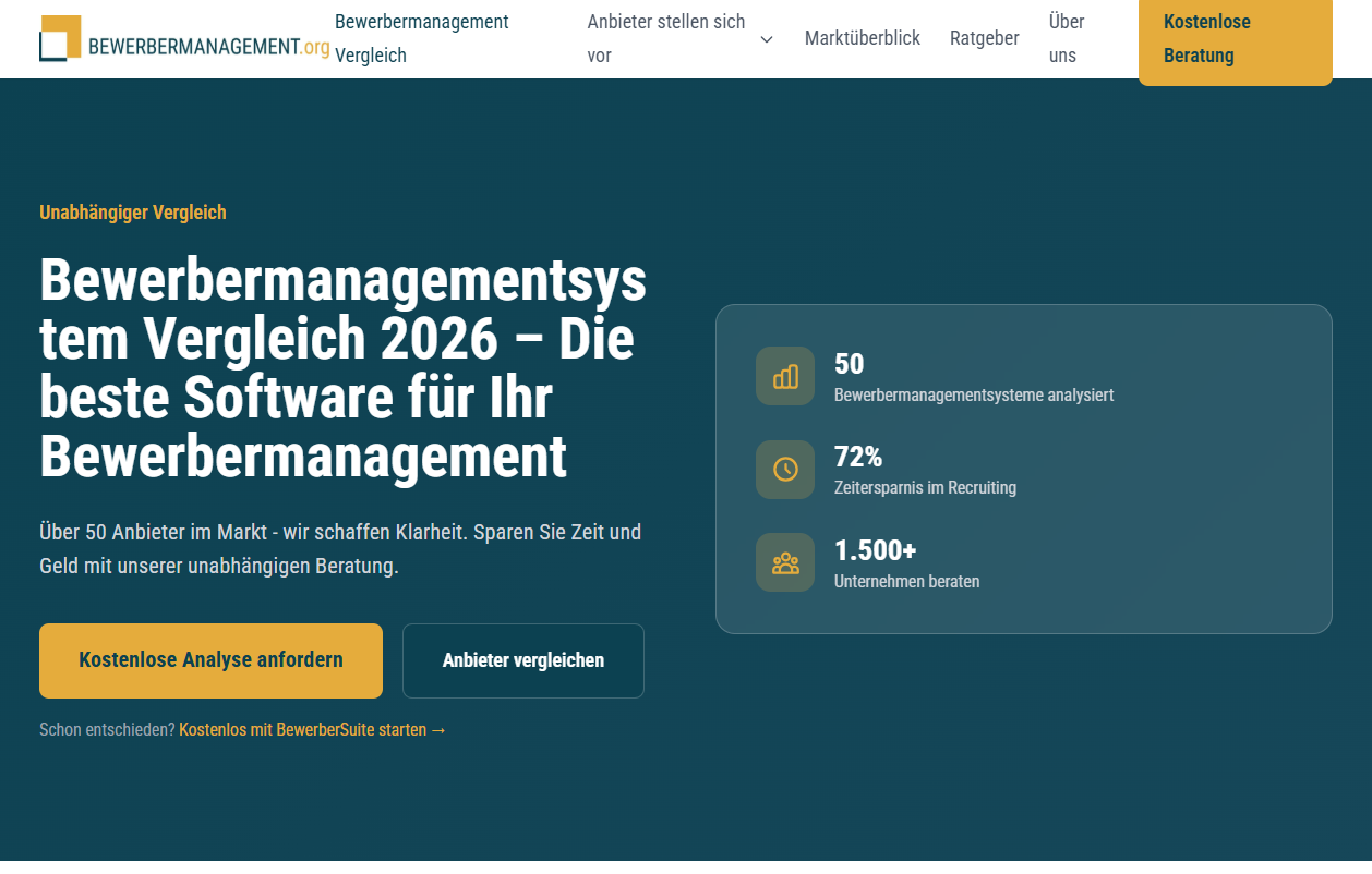 BewerberSuite homepage