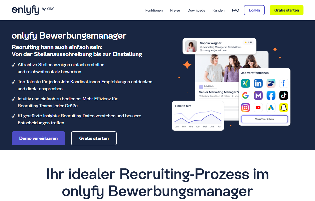 Startseite von onlyfy (XING)