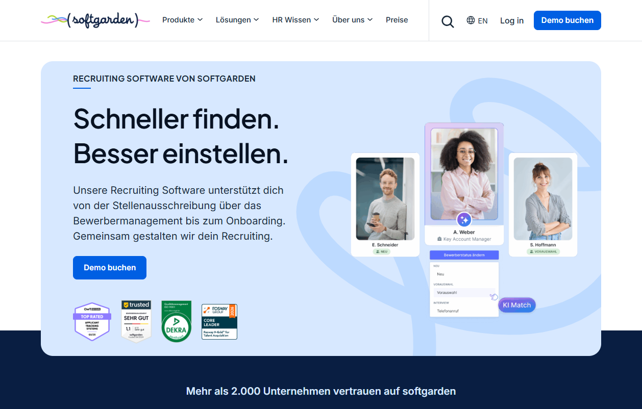softgarden homepage