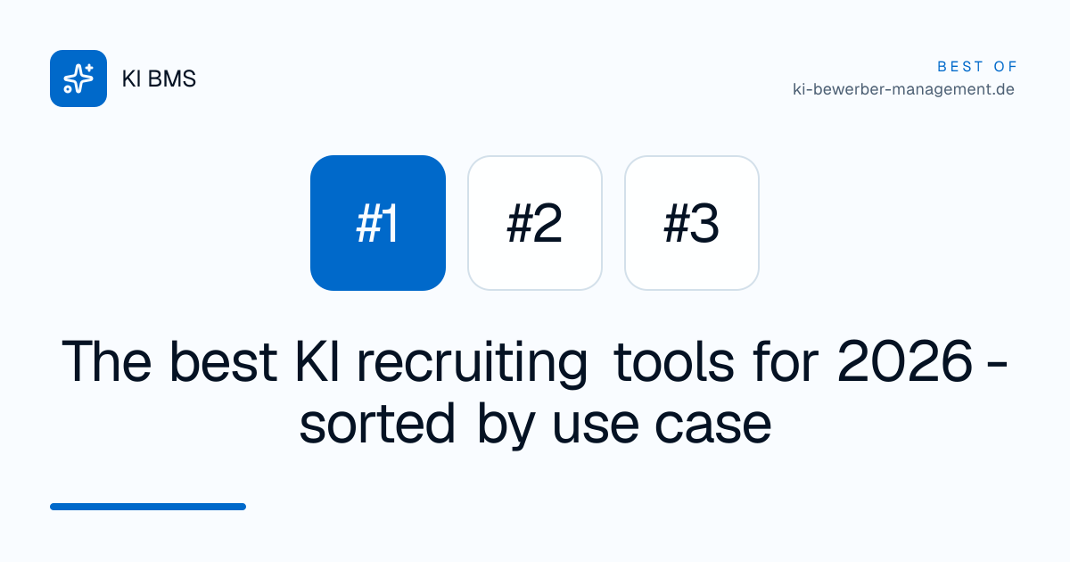 The best KI recruiting tools for 2026 - sorted by use case
