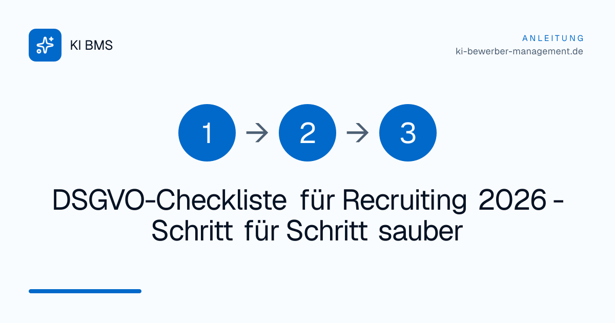 DSGVO-Checkliste für Recruiting 2026 - Schritt für Schritt sauber