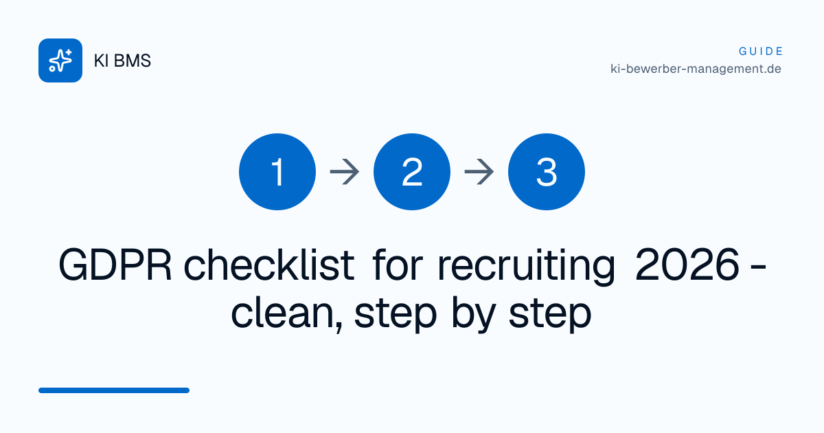 GDPR checklist for recruiting 2026 - clean, step by step