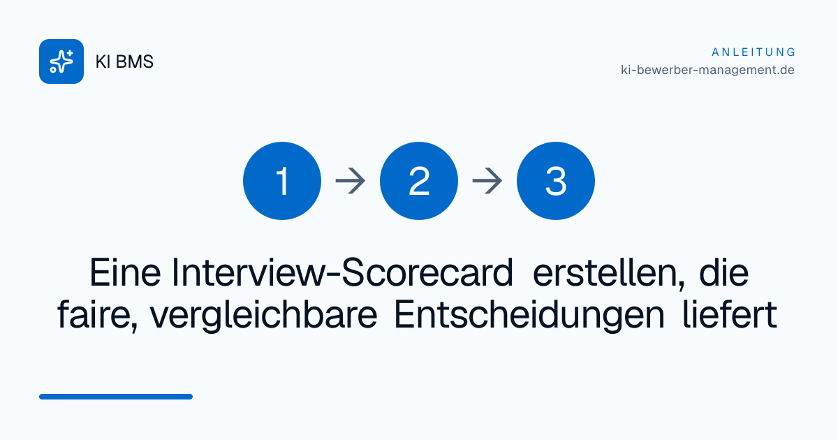 Eine Interview-Scorecard erstellen, die faire, vergleichbare Entscheidungen liefert