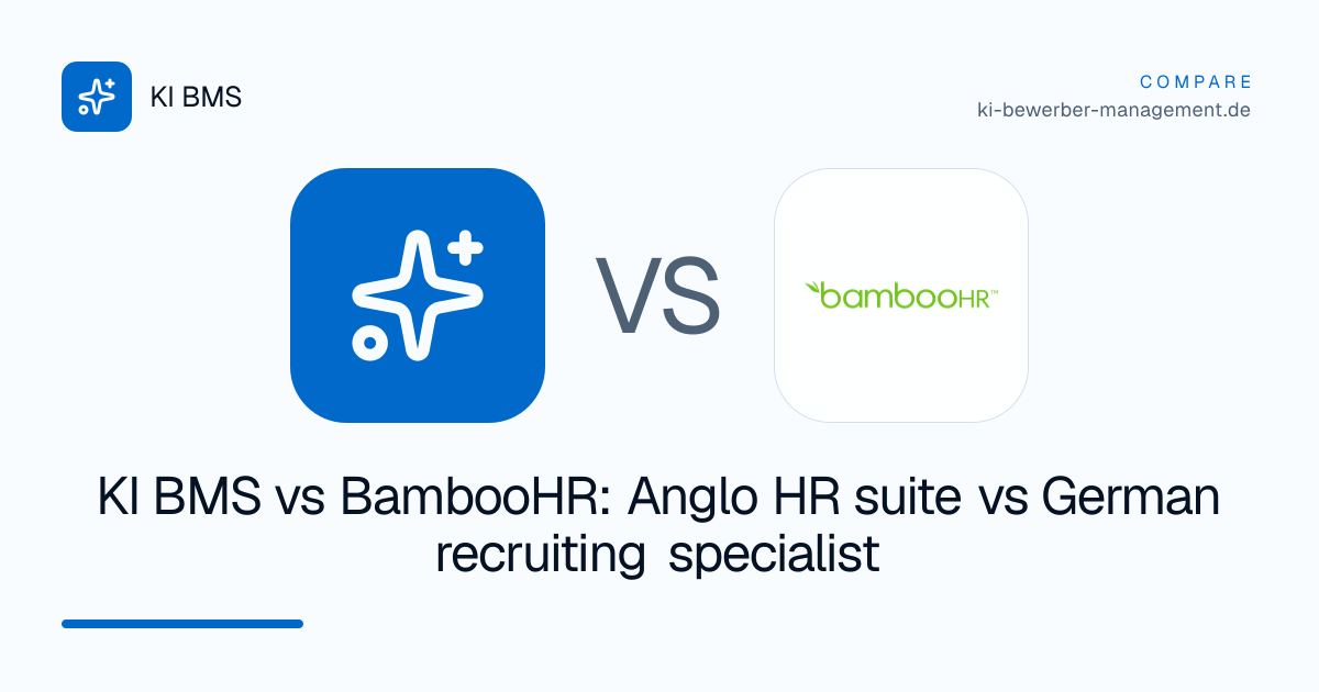 KI BMS vs BambooHR: Anglo HR suite vs German recruiting specialist