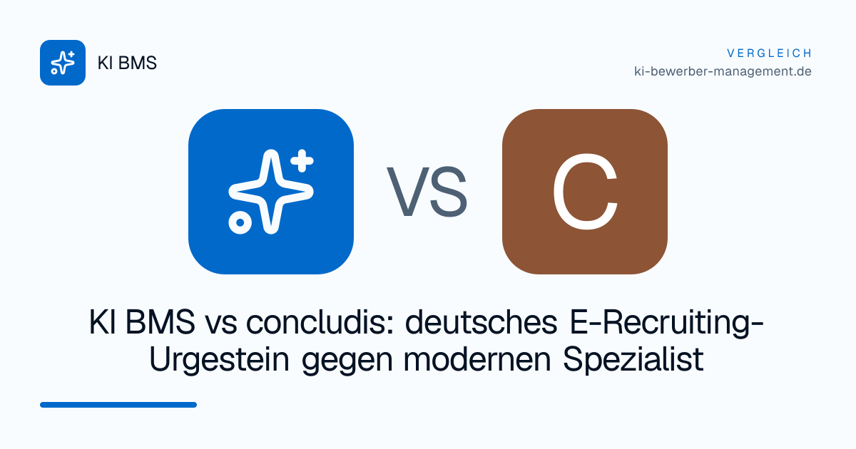 KI BMS vs concludis: deutsches E-Recruiting-Urgestein gegen modernen Spezialist