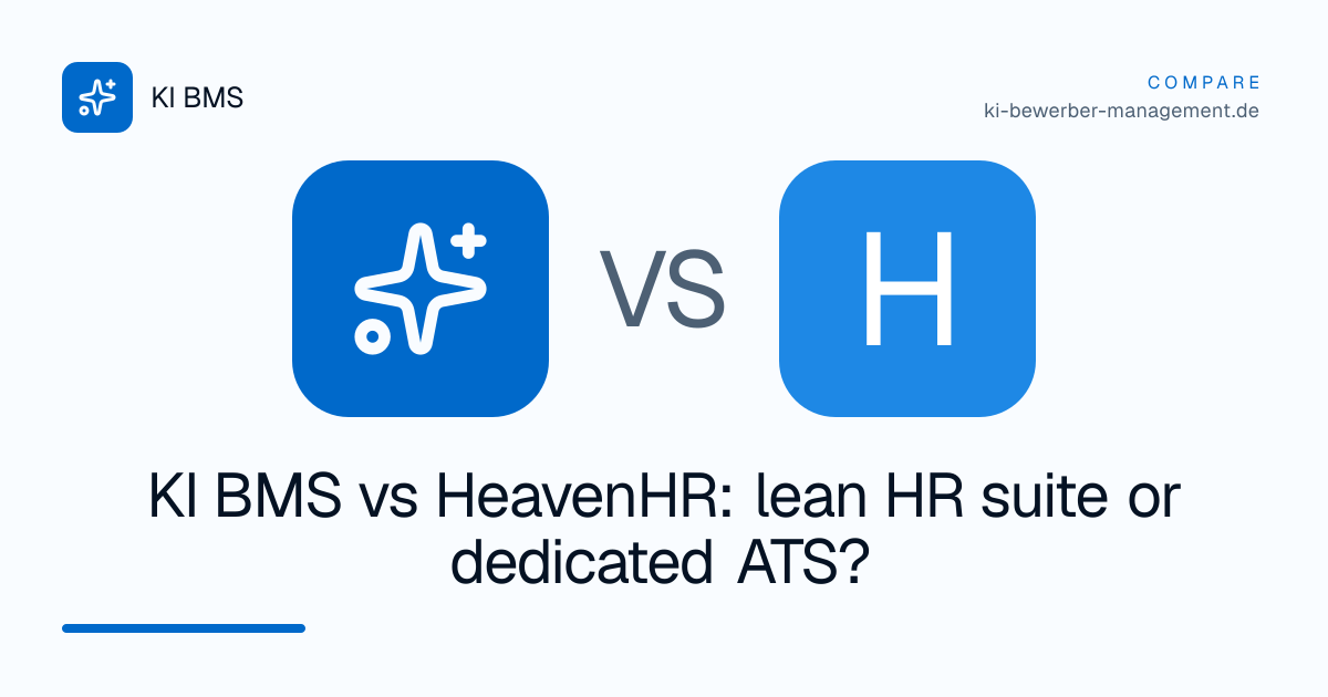 KI BMS vs HeavenHR: lean HR suite or dedicated ATS?