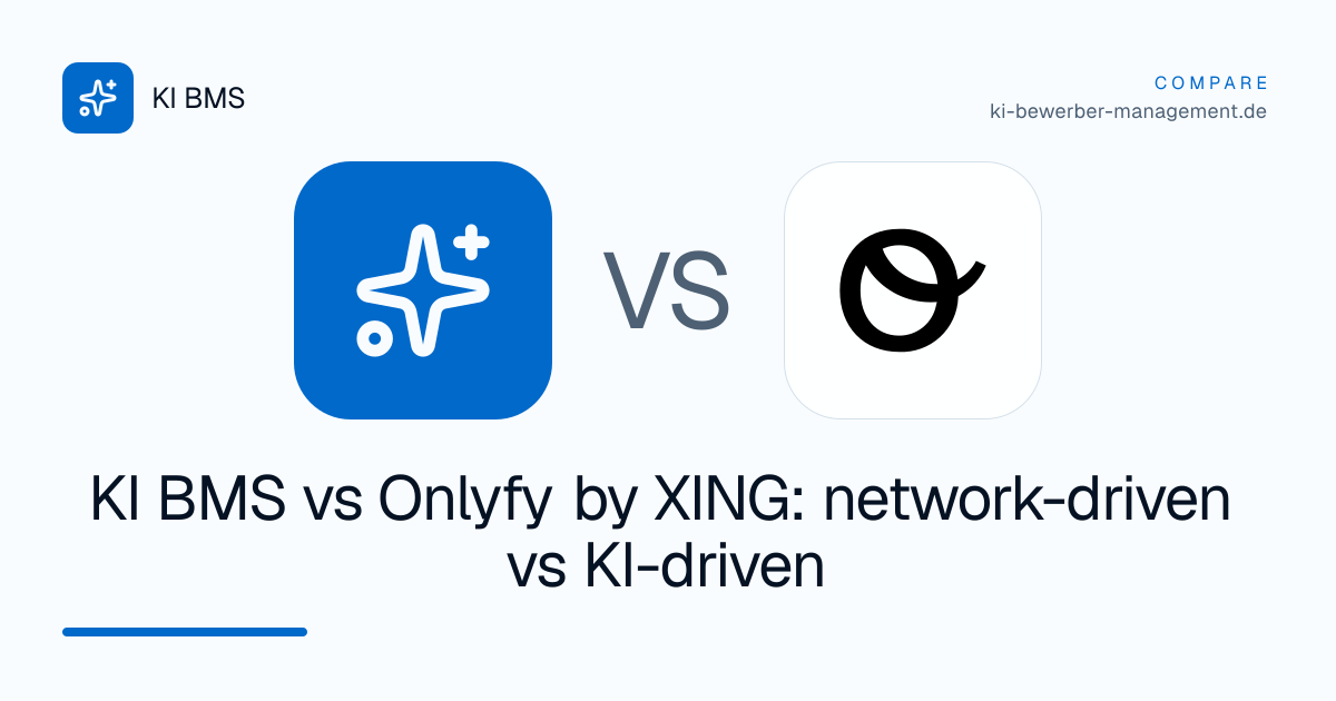 KI BMS vs Onlyfy by XING: network-driven vs KI-driven