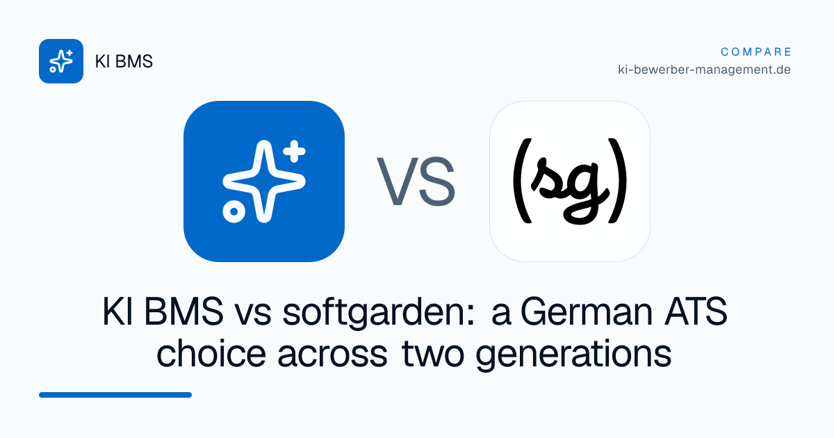 KI BMS vs softgarden: a German ATS choice across two generations