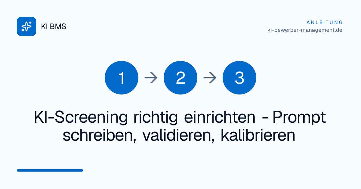 KI-Screening richtig einrichten - Prompt schreiben, validieren, kalibrieren