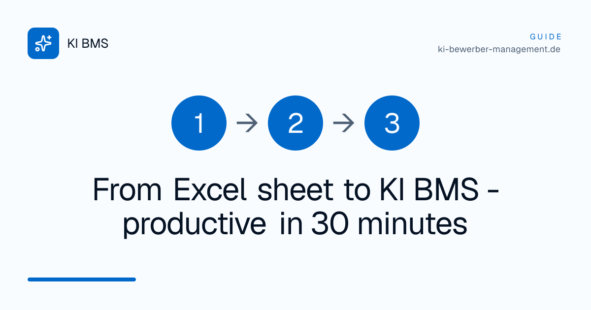 From Excel sheet to KI BMS - productive in 30 minutes